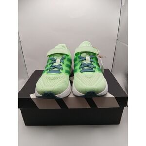 Adidas UltraRun 5 EL C Kids Running Shoes Lime Green Teal JQ3069 Size 13K